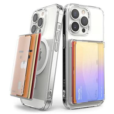 Imagem de Ringke Suporte magnético para cartão lateral [compatível com carteira MagSafe] Carteira rígida leve para celular acessórios de photocard, porta-cartão de crédito para identidade - névoa transparente