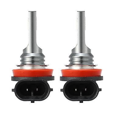 Imagem de A ABSOPRO H11 Lâmpadas LED de neblina 6000K branco frio super brilhante 80W potência 3030 chips LED carro condução corrida DRL lâmpada brilhante IP67 impermeável alumínio branco (conjunto de 2)