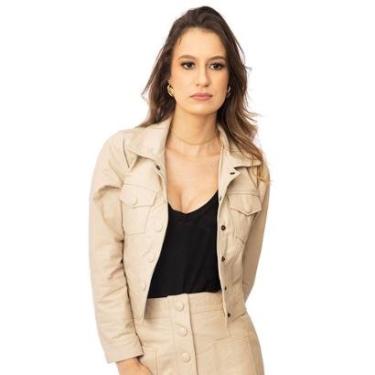 Imagem de Jaqueta de couro feminina casaco Viiena-Feminino