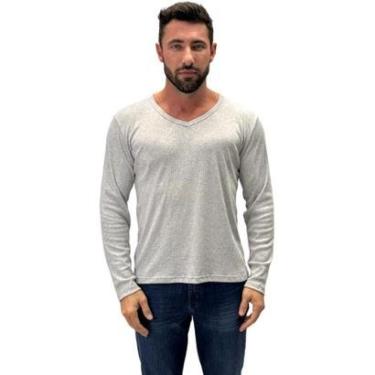 Imagem de Blusa Bela Notte Ceroula Canelada Gola V Masculina-Masculino