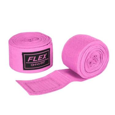 Imagem de OHMY FIT Envoltórios de mão Flex Boxing – 236 polegadas/6 m extra longo para proteção premium e melhor desempenho (rosa)