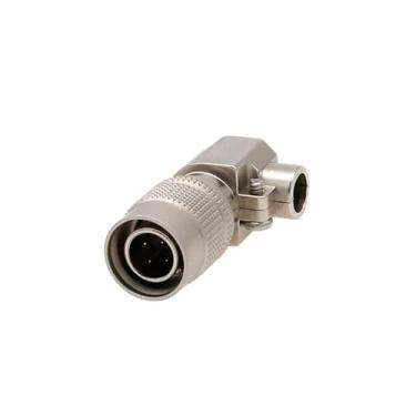 Imagem de HangTon Conector macho Hirose 12V Hirose 4 pinos ângulo direito 90 graus para dispositivos de som Zoom F8n Pro MixPre 10II 788T 664 702 688 302 Zaxcom gravador de áudio Mixer
