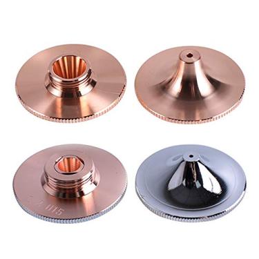Imagem de Startnow Bocais a laser S32-B O.D.32 mm Raytools cromado bico de camada dupla para cabeça de corte de gravação de fibra, bocal de soldagem a laser (S32-B-15-Dp 1 peça, 1,2 mm)