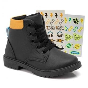 Imagem de Bota Infantil Klin Rock 154 Preto/Mel/Azul-Masculino