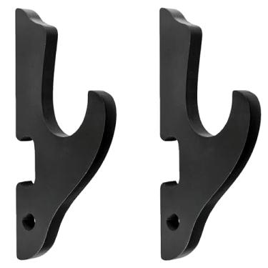 Imagem de Eforlife Conjunto com 2 ganchos para espada de parede Samurai Suporte de exibição ajustável para Katana Wakizashi Tanto Genji Suporte de arma para espada (1 camada)