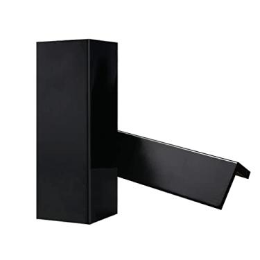 Imagem de GUEQUITLEX Protetores de parede de garagem protetor de espuma para porta de carro - 2 unidades, canto, preto, plástico com superfície de filme PP, espuma, polipropileno (PP)