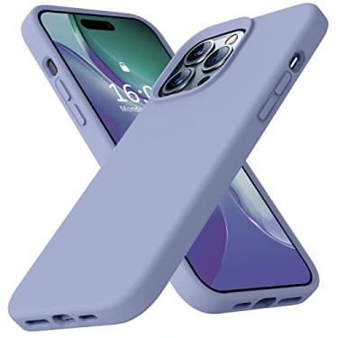 Imagem de Ktele Capa compatível com iPhone 14 Pro Max, capa de silicone líquido de grau AB, [Quatro cantos 50 + airbags minúsculos à prova de choque] [Forro de microfibra macio antiarranhões] Capa de proteção da câmera - Cinza lavanda