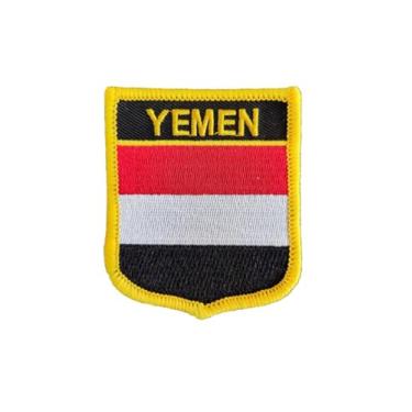 Imagem de Ruoming 1 PÇ Patch de bandeira do Iêmen bordado a ferro ou costurado em bordado tático militar nacional do Iêmen