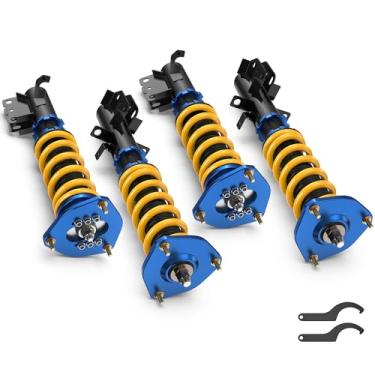 Imagem de AUTOSTARSHIP Kit de rebaixamento de bobina ajustável de altura compatível com Toyota Corolla E90 E100 E110 AE92 AE101 AE111 1988-1999 amortecedores de mola helicoidal de suspensão (4 peças)