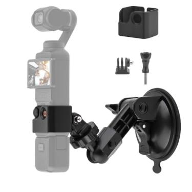 Imagem de Suporte de ventosa Osmo Pocket 3, suporte de câmera de ação para carro, para-brisa, janela, para Osmo Pocket 3 2, Action 4, para Insta360 X4 X3 X2 Go 3S, para GoPro Hero 12 11 10 9 8 7 6 5