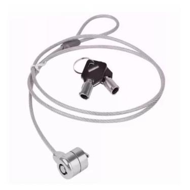 Imagem de Trava De Segurança Notebook Pc Cadeado 2 Chaves Cabo De Aço - Mbtech W