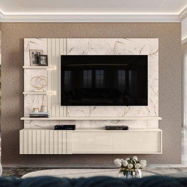 Imagem de Home Theater Atena para TV de até 65 polegadas - CALACATA / OFF WHITE 