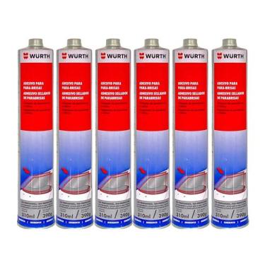 Imagem de Kit 6 Cola para Para-Brisas 310ml - ADESIVO POLIURETANO WURTH 08901004