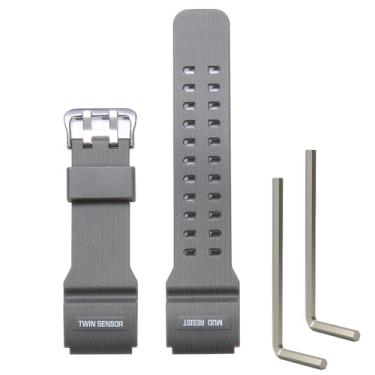 Imagem de WRISTARMOR Pulseira de reposição de resina natural para Casio GShock Master of G Mudmaster Twin Sensor Sports Watch GWG-100 GG-1000 GSG-1000 Pulseira