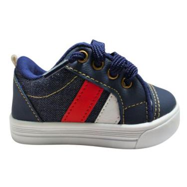 Imagem de Tênis Infantil Masculino Marrom e Azul Dins - RAE, Azul dins, 27