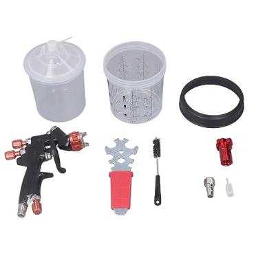 Imagem de Pistola De Pintura,Pistola De Pulverização, Pistola De Pulverização Ajustável De Amplitude Profissional Com Corpo Em Liga De Alumínio E Cabeça De Aço Inoxidável Para Pintura De Precisão