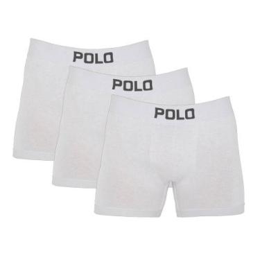 Imagem de Kit 3 Cuecas Boxer Cotton Polo 781 Algodão Sortido - POLO STAR, Branco