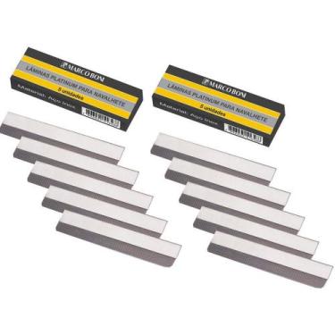 Imagem de 10UN lâminas platinum para navalhete em aço inox marco boni