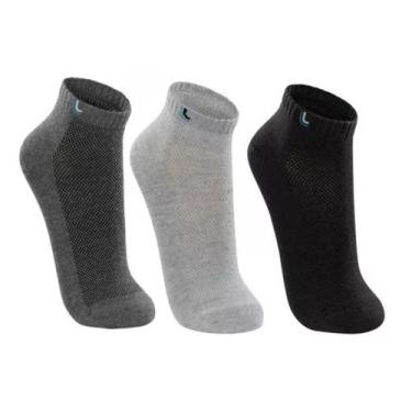 Imagem de Meia Adulto Lupo Sport Kit Com 3 Pares - 3225, 37/40, Cinza