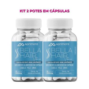 Imagem de Kit 2 Bella Hair Caps Vitamina C/ácido Hialurônico Antiqueda - Bella H
