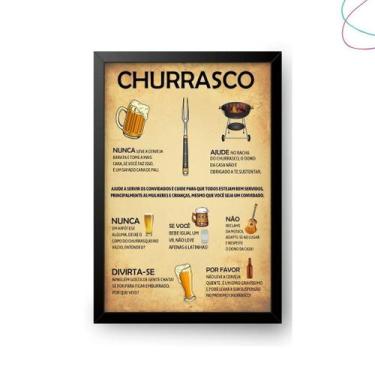 Imagem de Quadro Manual do Churrasco area gourmet churrasqueira - Creative Cat, 
