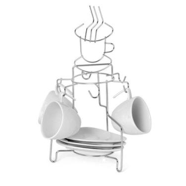 Imagem de Suporte Porta Xicaras e Pires Cromado - Pra vc