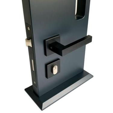 Imagem de Fechadura De Porta Externa Interna Preta 55mm Carrara ABNT - DECORPLAC