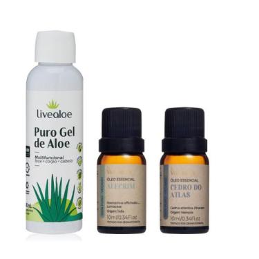 Imagem de Kit Tratamento Cabelos Com Queda Loção de Aloe Vera, Alecrim e Cedro -
