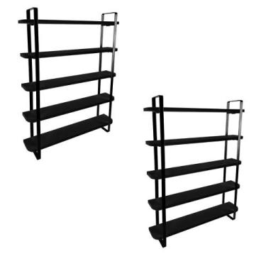 Imagem de kit com 02 Nicho Expositor Arusi 100 Esmaltes 5 Prateleiras - Loja da 