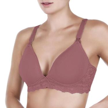 Imagem de Sutiã Amamentação Dilady 146112 Com Renda, 50, Rose
