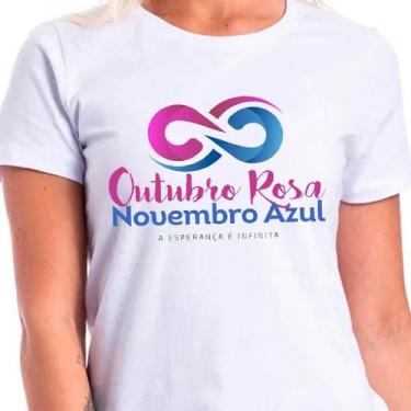 Imagem de 1 Camiseta Outubro Rosa Novembro Azul Esperança Infinita - W3artestamp