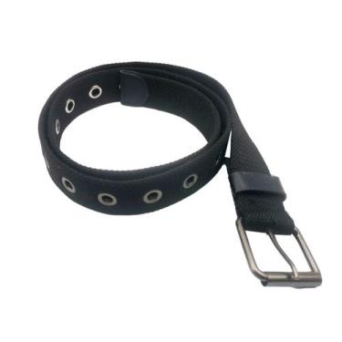 Imagem de Cinto Masculino com Fivela Lona Largo 38mm Grande - Genérica, Preto, u
