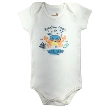Imagem de Body Manga Curta Bebê Masculino REF:10328 - Kiko e Kika, Bege, M
