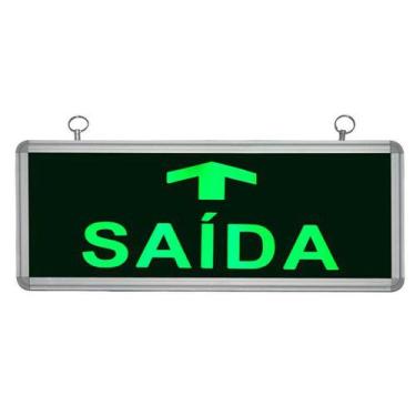 Imagem de Placa de Sinalização para Saída de LED UN-13 110V - UNIK Iluminação