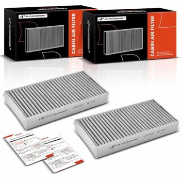 Imagem de A-Premium Filtro de ar de cabine de 2 peças com carvão ativado compatível com Mercedes-Benz E350 2020-2023 e Mini Cooper 2016-2017, Cooper Clubman 2016/2021-2023 e BMW i3 2014-2016, substituição #
