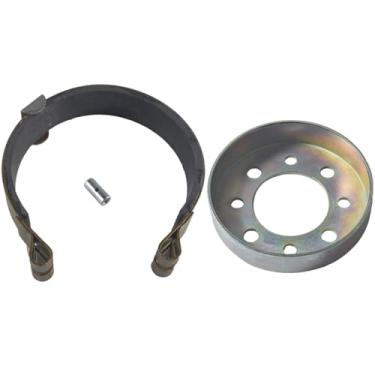 Imagem de Nova atualização de freio de banda de 10 cm e tambor de freio de 10 cm com kit de clipe e pino para carrinho Go Kart Yard Mini Bike ATV