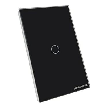 Imagem de Novadigital Interruptor Touch Led 1 Botão Preto RF433Mhz Wi-fi Smart Home Google Home Alexa Automação Residencial Original