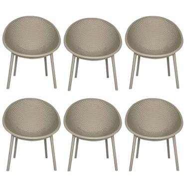 Imagem de Kit 6 Poltronas Área Externa de PP Marina com Base Desmontável Fendi G56 - Gran Belo