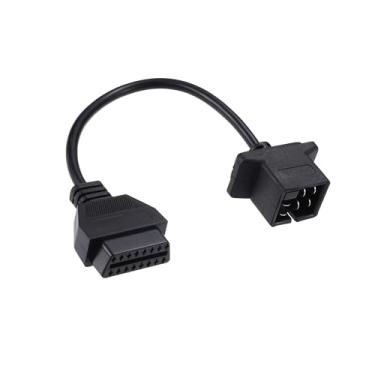 Imagem de ACROPIX Cabo adaptador conversor de scanner de diagnóstico OBD2 de 6 pinos para 16 pinos para Jeep Grand Cherokee para Dodge/frontal/conector adaptador de ferramenta de diagnóstico/durável / 1 peça de