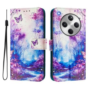 Imagem de Capa carteira para Oppo Find X8, 3 compartimentos para cartão, 1 compartimento para dinheiro, capa flip de couro PU com padrão fofo, capa com fivela magnética à prova de choque, compatível com sem fio