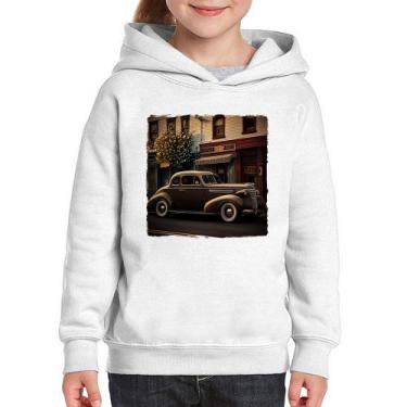 Imagem de Moletom Infantil Carro antigo na cidade - Foca na Moda, Branco, 14