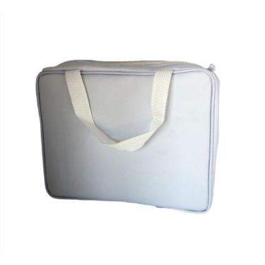 Imagem de Necessaire MALOTE inteira NAILON (tecido)  BRANCA  28x22 com alça - Gi