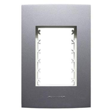 Imagem de Placa 4x2 c/ Suporte p/ 3 Módulos Inova Pro Class Grafite Alumbra