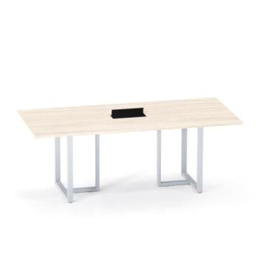 Imagem de Mesa de Reunião Retangular com Power Box Tubular P25 Pandin 2,6 M Casa