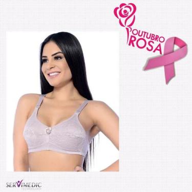 Imagem de Sutiã Pós Operatório Mastectomia c/ Suporte p/ Prótese Renda - Model S