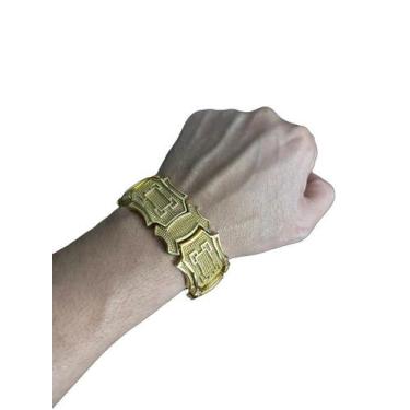 Imagem de Braceletes Dubai Personalizado 35 mm Banhado a Ouro 18k - ToJoia18k
