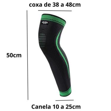 Imagem de Par Joelheira Compressão Ortopédica Amortecedor Meia Longa Dores Artic