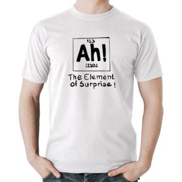 Imagem de Camiseta Algodão AH The element of surprise - Foca na Moda, Branco, GG