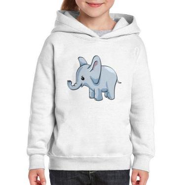 Imagem de Moletom Infantil Elefante Bebê - Foca na Moda, Branco, 12