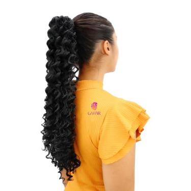 Imagem de Aplique Rabo De Cavalo Cacheado Com Cabelo Organico Premium - 60Cm - C